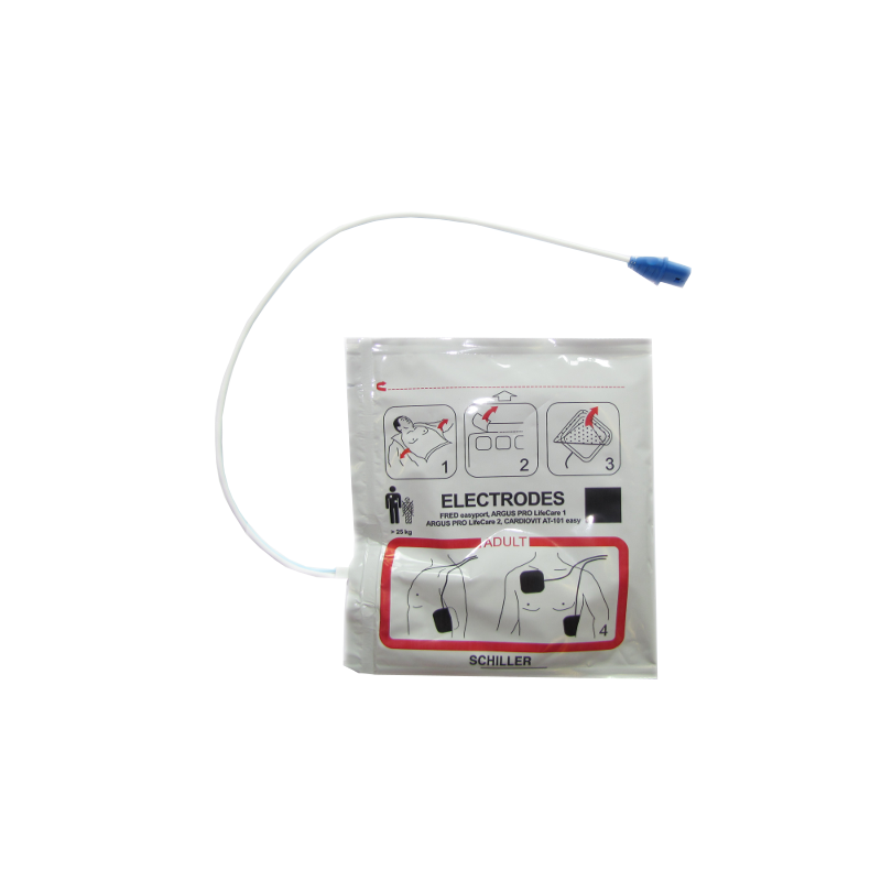 Electrodes Adultes pour AED Schiller FRED PA-1 / EasyPort / Plus / Touch 7