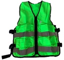 Gilet d'évacuation vert avec 4 poches, S - M