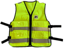 Gilet tissu jaune avec 4 poches, L - XL