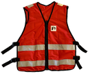 Gilet responsable évacuation rouge sans poche