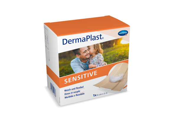 DermaPlast® Sensitive couleur chair pansement rapide, découpable 5 m x 6 cm
