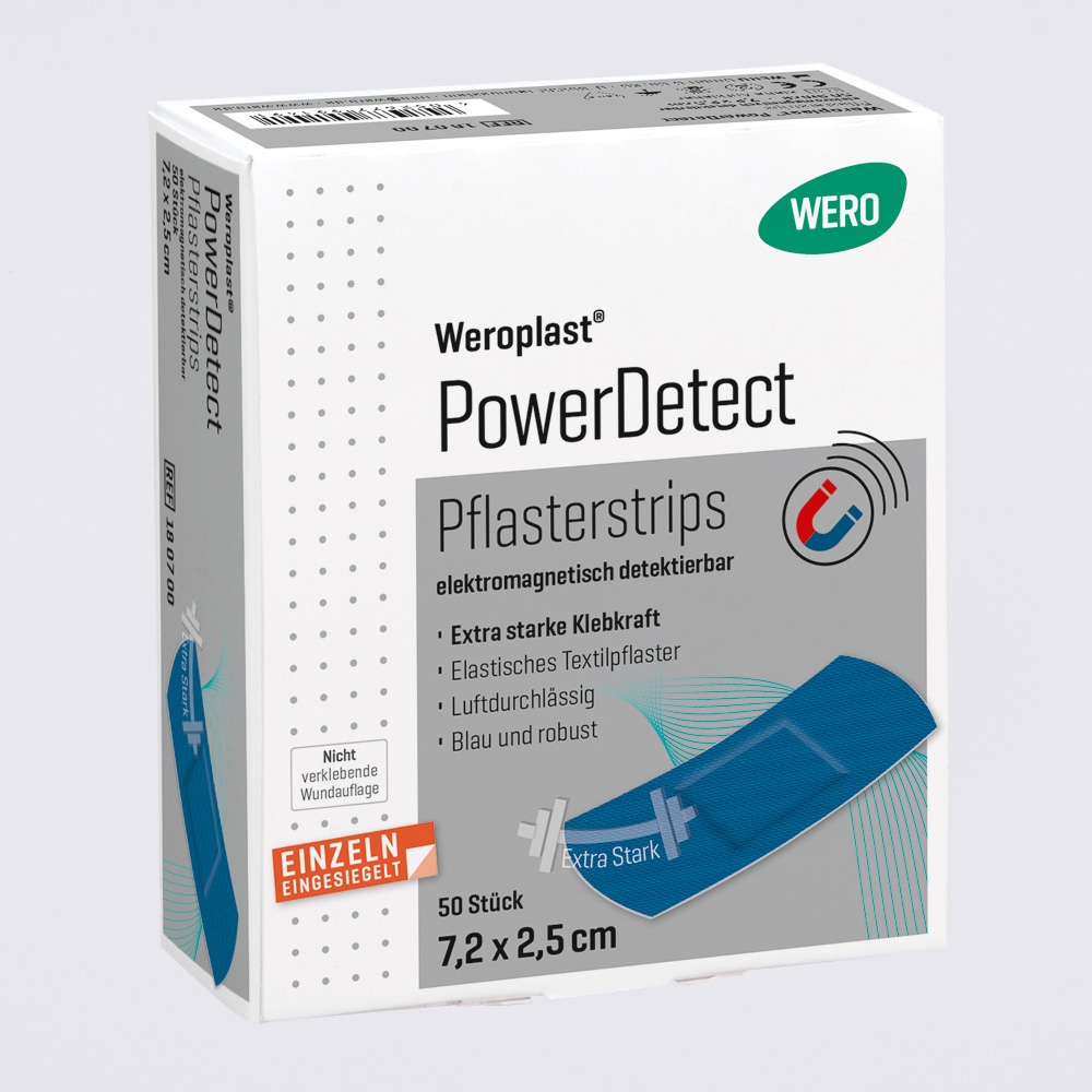 Strips de pansement Weroplast® PowerDetect, 7.2 x 2.5cm