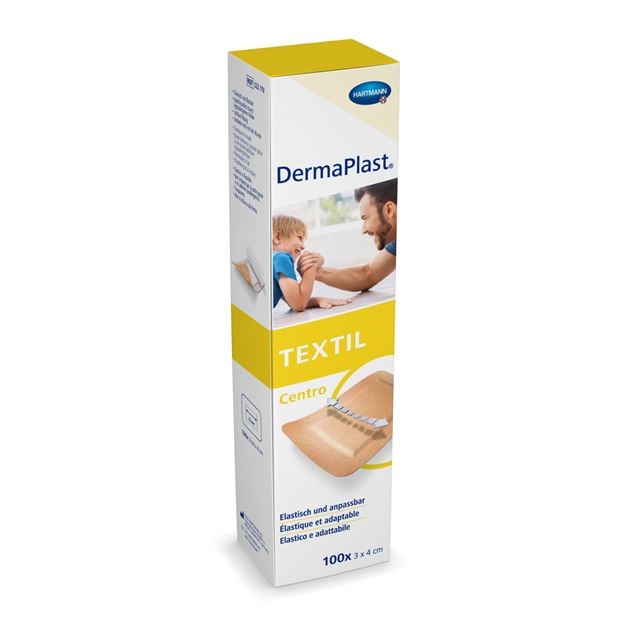 DermaPlast® Textil Pansement adhésif Centro,  central 3 x 4 cm