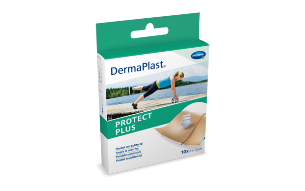 DermaPlast® Protect Plus pansement adhésif, rapide, découpable 8 x 10 cm