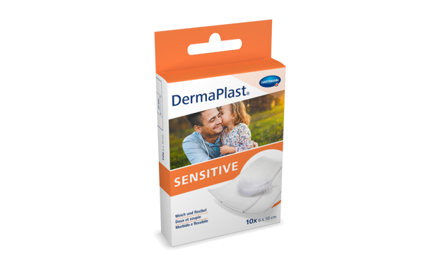 DermaPlast® Sensitive blanc pansement rapide, découpable 6 x 10 cm, blanc