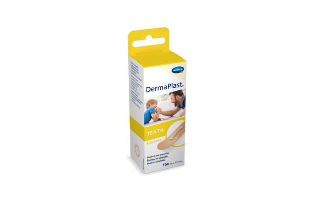 DermaPlast® Textil Pansement adhésif Express, strips en emballage individuel 19 x 72 mm