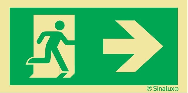 Signalisation Sortie de secours "droite"