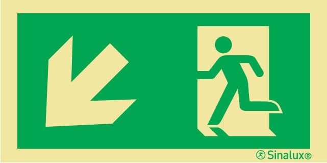 Signalisation Sortie de secours "bas gauche"