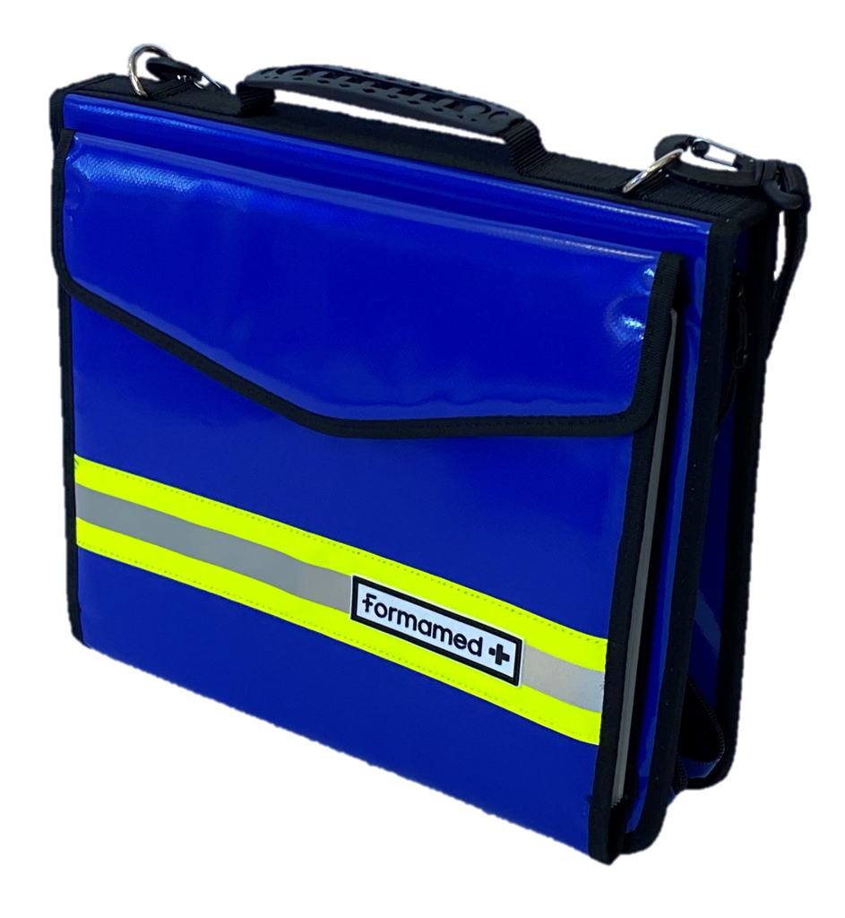 Porte-Documents PVC bleu, avec soufflet