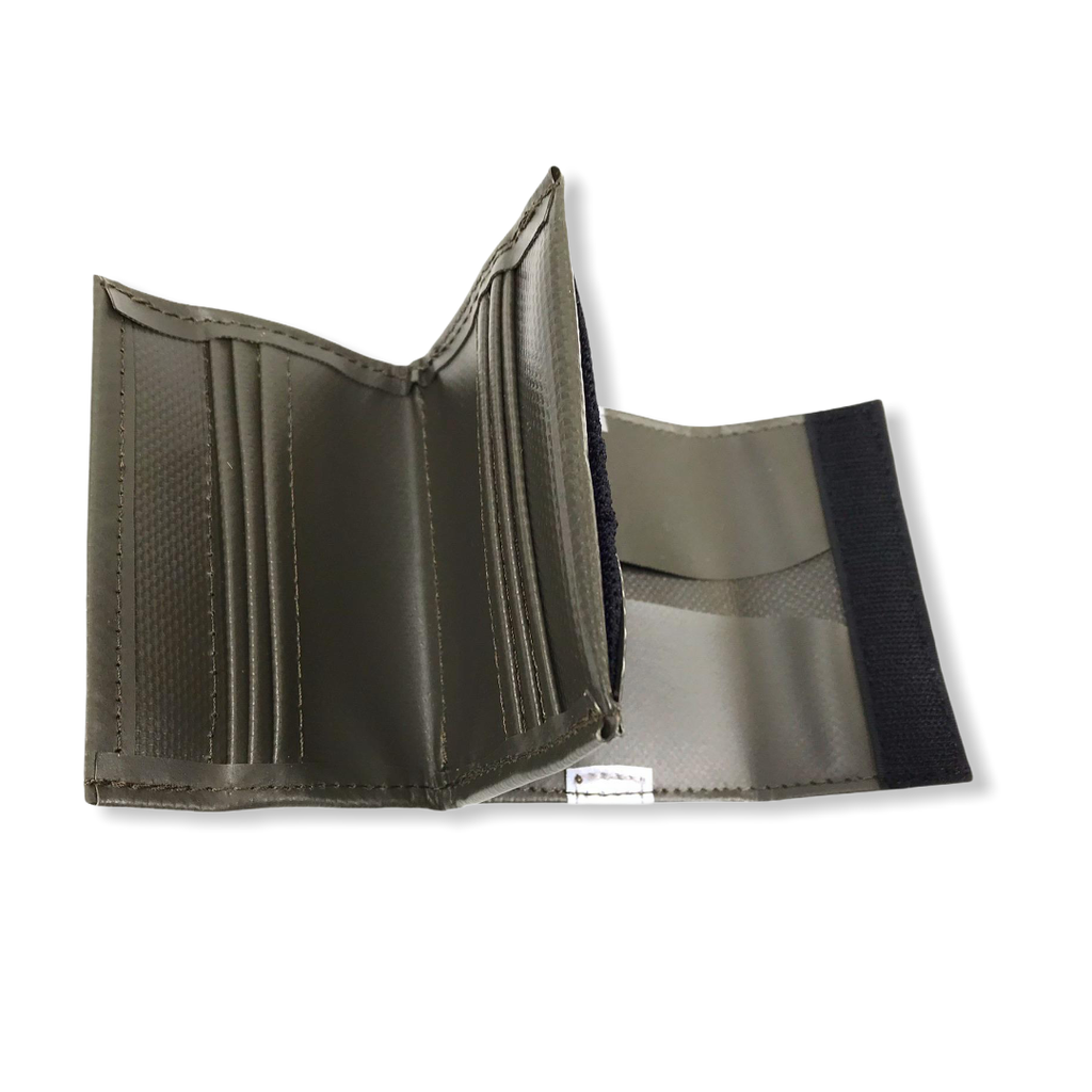 Porte-monnaie PVC vert militaire