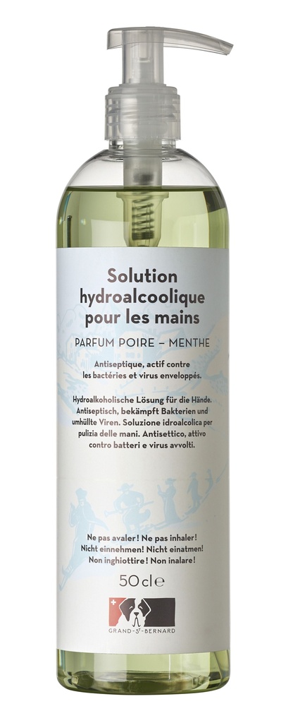 MORAND SOLUTION HYDRO-ALCOOLIQUE pour les mains poire menthe 50cl