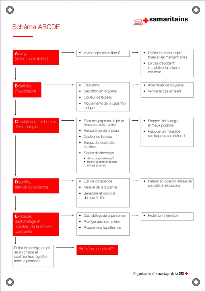 Affiche de cours en PVC - Schéma ABCDE