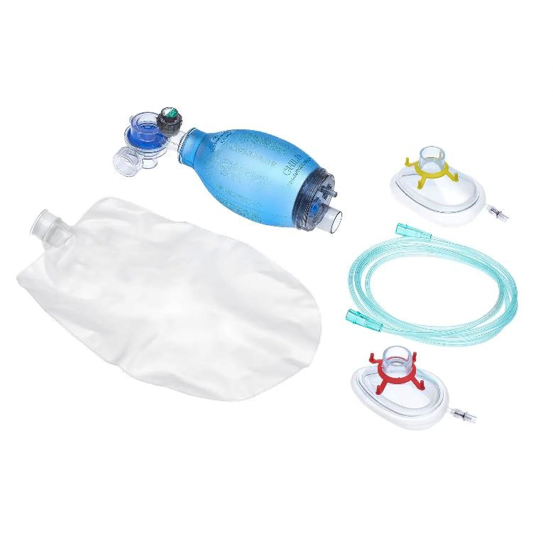 Set complet ballon de ventilation nourrisson 280ml soupape de surpression avec masques tailles 0 + 1