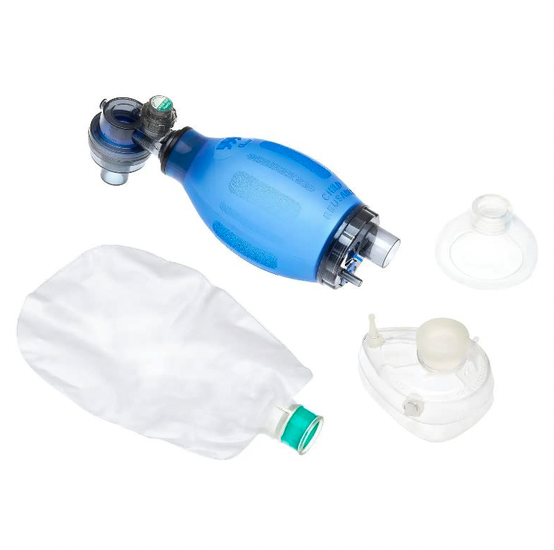 Set complet ballon de ventilation enfant 550ml soupape de surpression avec masques tailles 2 + 3