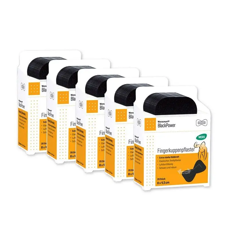 Pansement pour extrémités de doigts Werosmart® BlackPower - 5 paquets
