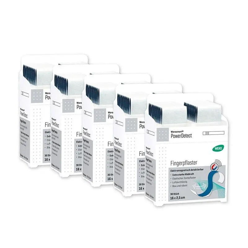 Pansement de doigts Werosmart® PowerDetect, 16 x 2.5 cm - 5 paquets