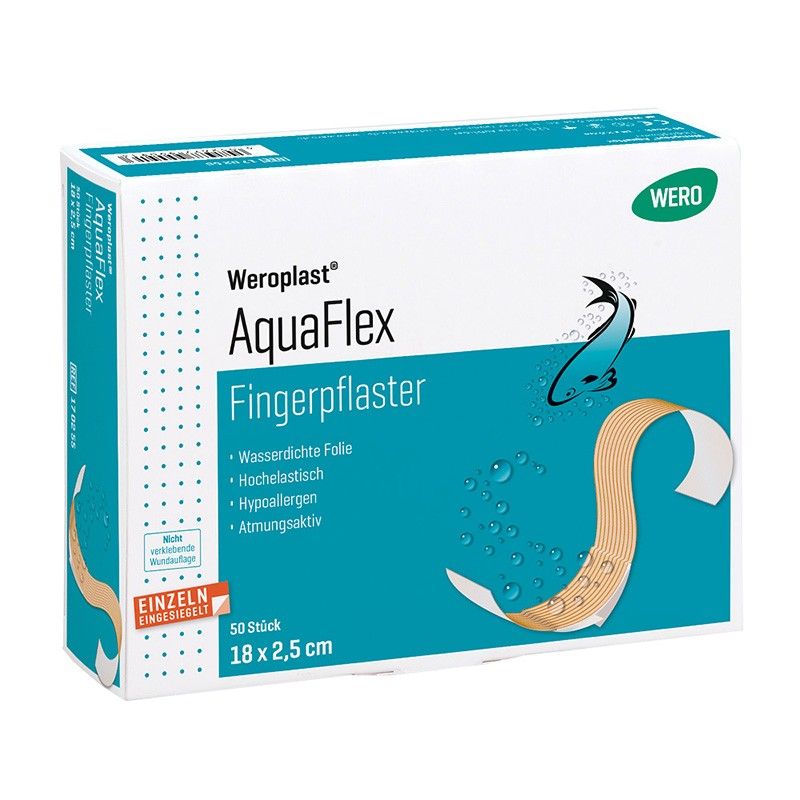 Pansement de doigts Weroplast® AquaFlex, 18 x 2.5 cm, 50 pces