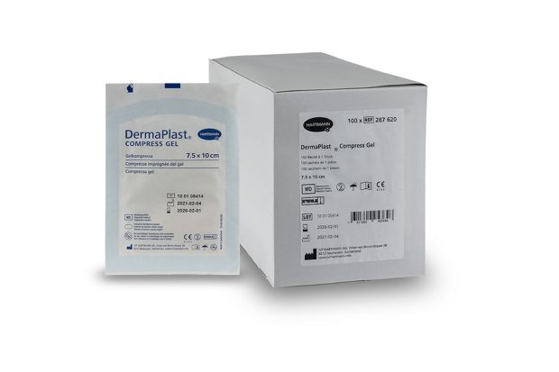 Comprigel DermaPlast® Compress Gel compresse enduite stérile, emballage individuel 7.5 x 10 cm - 100 pièces