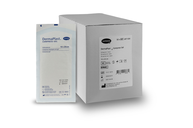 DermaPlast® Compress Gel compresse enduite stérile, emballage individuel 10 x 20 cm