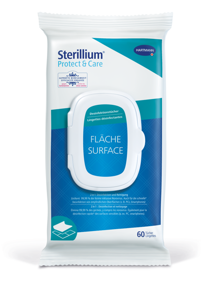 Sterillium® Protect & Care Lingettes désinfectantes Flowpack à 60 lingettes