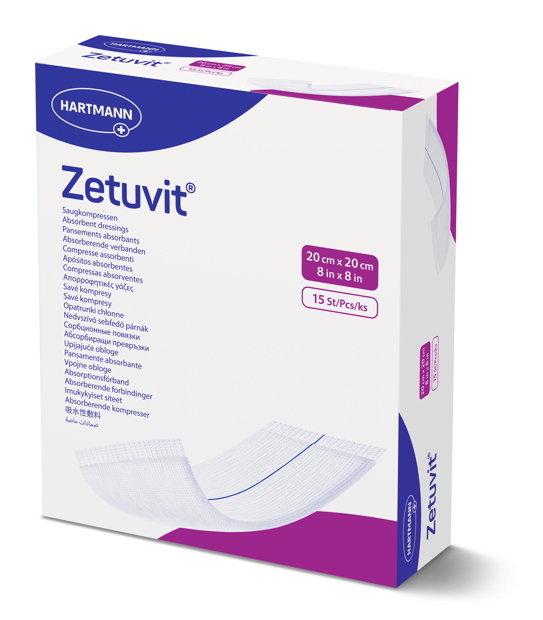 Compresses stériles Zetuvit®  20 x 20 cm, 15 pièces