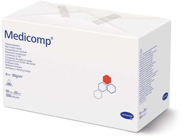 Compresses non stériles Medicomp® 4 plis 10 x 20 cm, 100 pièces