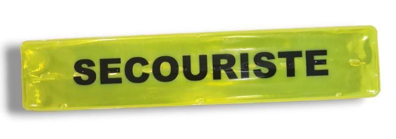 Brassard enrouleur SECOURISTE jaune