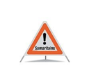 Signal pliable Triopan type N, 70 cm, non réfléchissant, Samaritains, Accident, Danger