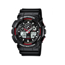 Montre G-Shock Classic GA-100, noir/rouge