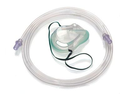EcoLite masque oxygène moyenne concentration, pédiatrique, avec tuyau L - 2.1m