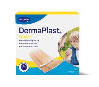 DermaPlast® Textil Pansement adhésif pansement rapide, découpable 5 m x 6 cm