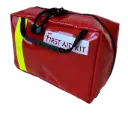 First Aid Kit PVC rouge sans logo, complète avec DIN 13164