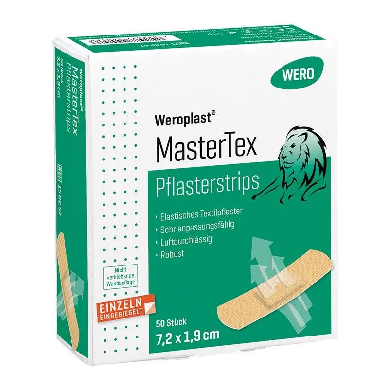 Strips de pansement Weroplast® MasterTex, 7.2 x 1.9 cm, 50 pces.