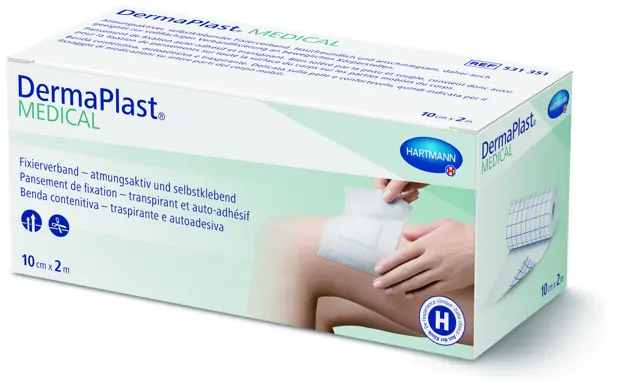 DermaPlast® Medical Bande adhésive en non-tissé 10cm x 2m