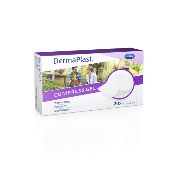 DermaPlast® Compress Gel compresse enduite 5 x 5 cm