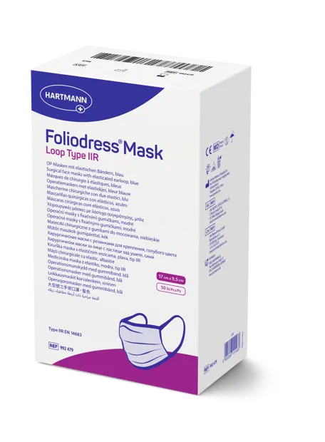 Foliodress® mask Comfort Loop Masque opératif de type IIR - 50 pièces