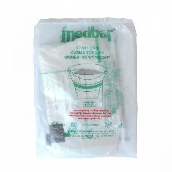 Pochette graduée à urine ou vomi GIBARF | Medbar, 1 pièce