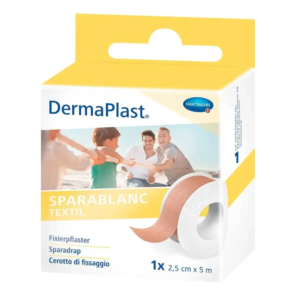 DermaPlast® Sparablanc Textil Non-tissé de fixation 5 m x 2.5 cm