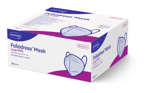 Foliodress® Mask Loop FFP2 avec élastiques oreilles, non-stérile, 50 pièces