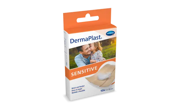 DermaPlast® Sensitive couleur chair pansement rapide, découpable 6 x 10 cm