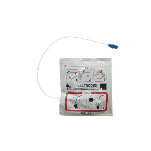 [0-21-0040] Electrodes Adultes pour AED Schiller FRED PA-1 / EasyPort / Plus / Touch 7