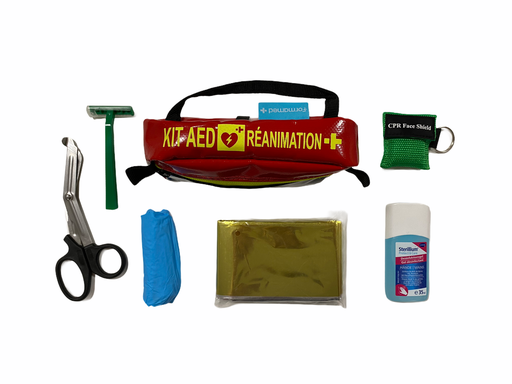 [KIT-1301] Mini KIT AED réanimation en PVC rouge