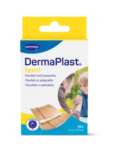 [522420] DermaPlast® Textil Pansement adhésif rapide, découpable 6 x 10 cm