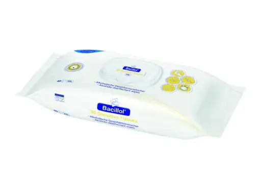 [981865] Bacillol 30 Sensitive Tissues Flowpack à 40 lignettes XXL 250 x 380 mm