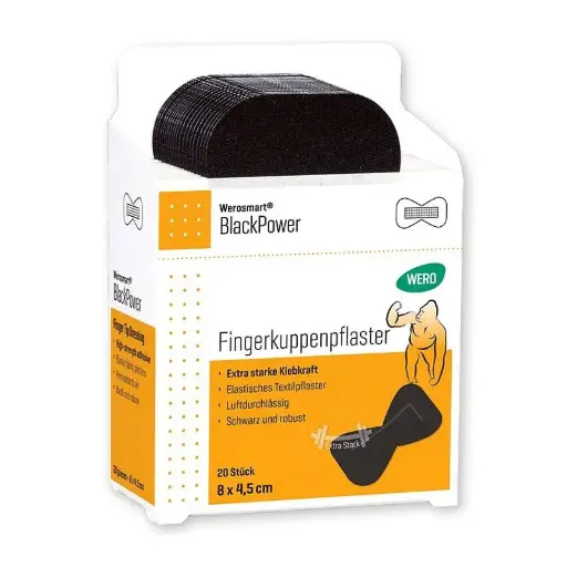 [160721] Pansement pour extrémités de doigts Werosmart® BlackPower - 1 paquet