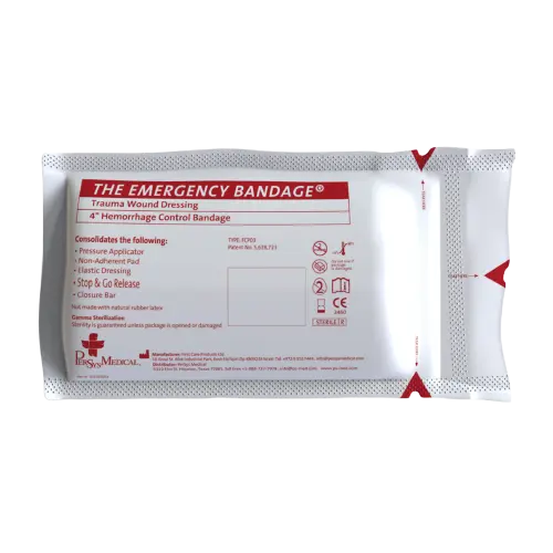 [FCP03] Pansement compressif israélien version civile, blanc, 4.5 m x 10 cm