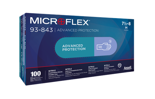 [SU690XS] Gants à usage unique nitrile Microflex® 93-843, 100 pces. Taille XS