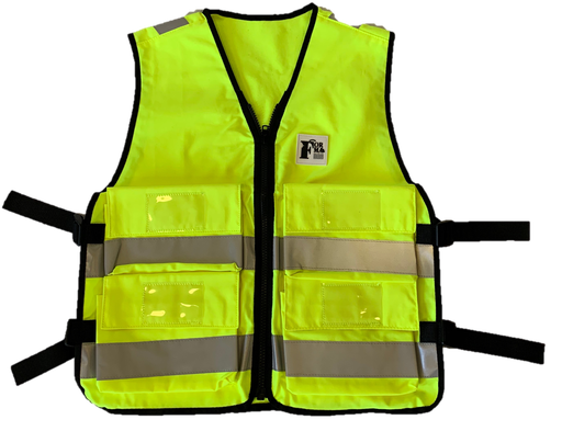[772EVACUATION] Gilet tissu jaune avec 4 poches, L - XL