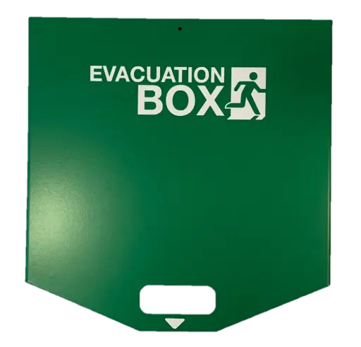 [AK_EVAC-BOX_VER] Box d'évacuation verte en acier, vide