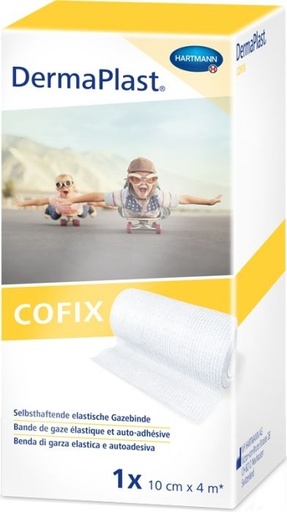 [434750] DermaPlast® CoFix Bande auto-adhésive blanche, en boîte 4 m x 10 cm
